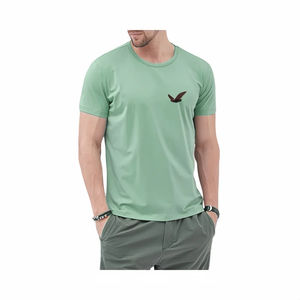 T-shirt à manches courtes et col rond confortable pour homme, 100% pur coton, taille ample, imprimé, décontracté - Product Image 3