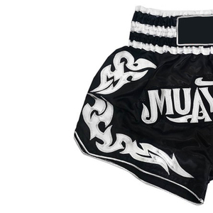 Newest Custom Sublimation Muay Thai <b>Shorts</b> 100% Polyester Solid Pattern Boxing Wear with Pockets - Product Image 3