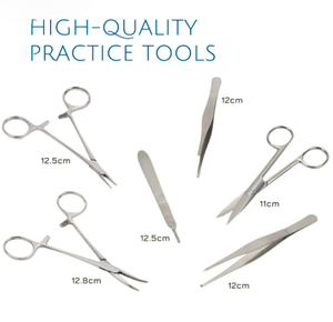 Meilleur fournisseur OEM Service Kit de suture ANAAIF de haute qualité pour les étudiants en médecine Kit manuel de pratique de suture en acier bonne vente - Product Image 5