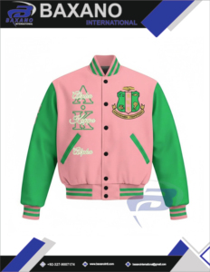 Alfa |   Kapa |   Chaqueta Bomber Universitaria Alpha Sorority con Bordado Personalizado, Estilo Universitario, Letra Griega AKA Sorority, Chaqueta Transpirable - Product Image 4