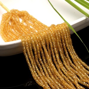 Cuentas Rondelle facetadas de zafiro amarillo Natural hechas a mano de 2mm, fabricación de joyas de piedra 100%, regalo sin calefacción de 42 quilates, terceros - Product Image 5