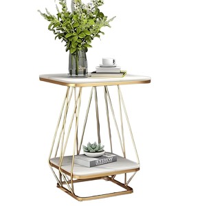 กรอบโลหะชุบทองโต๊ะข้างหินอ่อน - Product Image 1