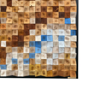 Làm bằng tay 3D khối gỗ rắn khuếch tán âm thanh tùy chỉnh màu xanh lá cây tường trang trí nghệ thuật trang trí tường treo cho NGHỆ THUẬT SINH Nhật Nhà - Product Image 5