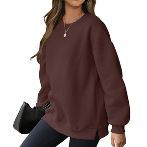 Vêtements de tous les jours sweat décontracté Streetwear goutte épaule chiffres respirant écologique sweats à capuche tricoté sweat pour les femmes - Product Image 4