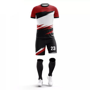 Red and <b>Yellow</b> Football Uniform Soccer Jersey and Short High Quality Comfortable Soccer Kit Custom Design logo and Size - Product Image 3