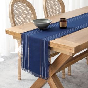 Camino de Mesa de Lino Liso con Bordado Decorativo que Resalta los Centros de Mesa, Elegancia Sutil para Ambientes Tranquilos en el Hogar - Product Image 5