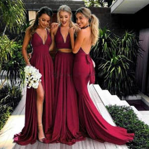 Robe de demoiselle d'honneur classique style sirène en mousseline, sans bretelles, avec décoration en dentelle, bretelles spaghetti, longue, grande taille, pour mariage classique - Product Image 2