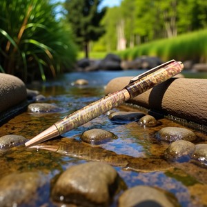 Stylo à bille en bois de ronce fait main Instrument d'écriture de luxe de 0.7mm pour cadeaux d'affaires - Product Image 1