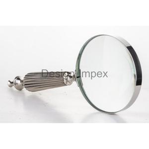 Lupa de Acero Inoxidable Hecha a Mano, Diseño Tradicional, Forma Circular, para Uso en Mesa, Artículo Decorativo Artístico - Product Image 5