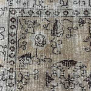 Vintage Turkish Large Rug 5.7x8.9 ft, <b>Brown</b> Southwestern Rug <b>Wool</b> - Product Image 4