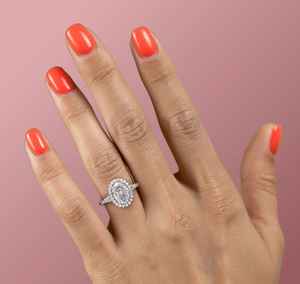 แหวนเพชรโมอิสทรงวงรีสไตล์อินเทรนด์แหวนหมั้นทำจากเงินสเตอร์ลิง925ดีไซน์ที่ดีที่สุด - Product Image 2