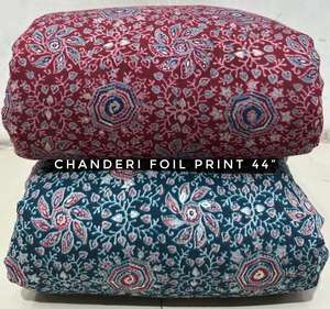 Tissu Oxford tissé biologique de haute qualité, modal, imprimé en feuille de Chanderi, viscose, polyester, poids moyen, prix de gros bon marché, vêtement - Product Image 5