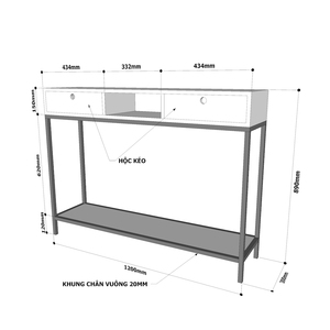 CST011 2-Tier <b>Console</b> <b>Table</b> with Drawers Modern Living Room Furniture for Entry Villa Hotel - Product Image 3