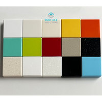Comptoirs de réception modernes en forme de L, surface solide en acrylique pur, blanc, 12 mm, dessus de meuble de cuisine