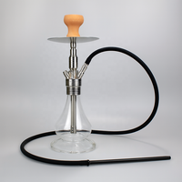 Kit de chicha moderne complet en acier inoxydable et verre avec tuyau en silicone et bol pour bar et salon