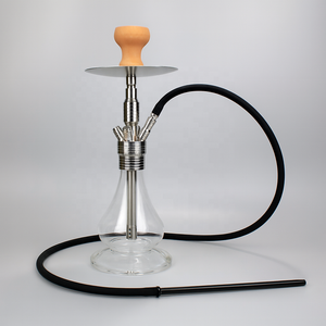 Kit de Narguile Moderno Completo, Pipa de Agua de Acero Inoxidable y Vidrio con Manguera de Silicona y Base para Uso en Bares y Salones - Product Image 3