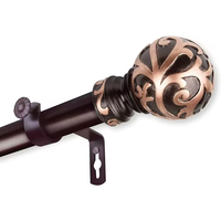 Nouvel Arrivage – Ensemble de Tringles à Rideaux Industrielles en Acier Inoxydable avec Attaches, Décoration d'Intérieur, Revêtement Noir Poudré, Taille Personnalisable