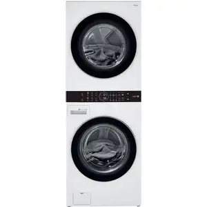 Büyük satış OEM WKG101HWA ön yük beyaz yığılmış ünitesi ile 4.5 cu. ft. Yıkayıcı ve 7.4 cu. ft. Kurutucu