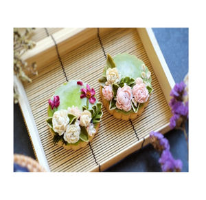 Boîte en bois de bambou haut capacité, boîte créative de stockage de gâteaux, bonbons, style français - Product Image 4