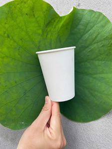 Gobelet à paroi simple en papier PE de qualité alimentaire jetable GREEN NEST pour boissons chaudes, cafés, utilisation à emporter, logo personnalisé - Product Image 3