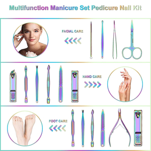 Set de Manicura y Pedicura, 12 Piezas, Kit de Acero Inoxidable, Kit Profesional de Cuidado de Uñas, Limas, Tijeras, Herramientas 2025 - Product Image 2