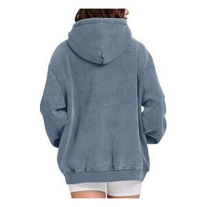 Sudadera con Capucha Extra Grande de Poliéster/Algodón Lavada al Ácido, Sudadera de Felpa Gruesa Vintage Unisex para Calle, Invierno - Product Image 5