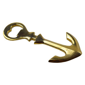 Ouvre-bouteille de conception pour mariage et fête, forme d'ancre, ouvre-bouteille en métal avec finition antique en laiton - Product Image 1