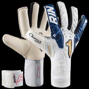 Gants de gardien de but en cuir de qualité supérieure personnalisables coupe personnalisée poignée en latex de football en gros - Product Image 3