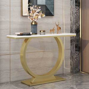 OMAN Contemporary Console <b>Table</b> with Mirrored Glass Top Iron Frame for Living Room Bedroom Farmhouse Feature <b>Storage</b>-CST055 - Product Image 2