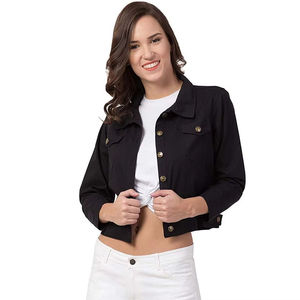 Veste en jean en détresse pour femmes 2025 ajustée et élégante avec des accents de fourrure aux prix de gros prix de gros vestes en fourrure - Product Image 1