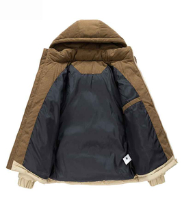 Vestes d'hiver chaudes pour hommes, logo personnalisé, fermeture éclair, veste à bulles, polyester de haute qualité, surdimensionnée, streetwear tendance, vestes pour hommes - Product Image 5