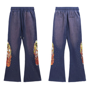 Estilo de tendencia caliente-Pantalones acampanados delgados de bloque de color lateral para hombre Ropa de talla grande de alta calidad Pantalones de estilo acampanado POR WAKIN WEAR - Product Image 3