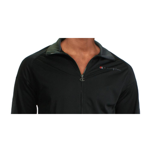 Giacca sportiva Champion da uomo in mesh colorblock, calda, autunnale, con cerniera, impermeabile, in PU e spandex, taglia XL, ricamata, nera - Product Image 2