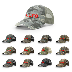 Custom Snapback Deportes al aire libre Caza Gorra Parche de cuero Logo Mesh Duck Camo Trucker Hat - Product Image 2