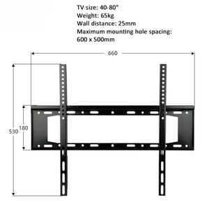 Soporte fijo de montaje en pared para televisión LED de perfil delgado compatible con instalación segura y que ahorra espacio en paneles de yeso - Product Image 3