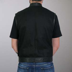 Chaleco de cuero de motociclista para hombre al por mayor | Chaleco de cuero de motociclista de primera calidad | Chaleco de montar Super Rider duradero - Product Image 3