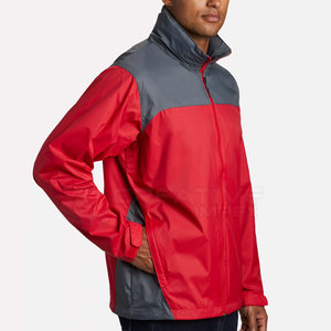 Servicio OEM disponible chaqueta de lluvia de invierno informal para hombre impermeable tira reflectante capucha cierre de cremallera frontal para senderismo Camping - Product Image 6