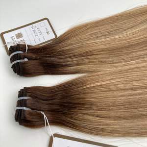 Extensiones de Cabello Vietnamita Virgen Remy 100% de Alta Calidad, 22 Pulgadas, Color Balayage, Trama Lisa # 2/4Q+6C - Product Image 3