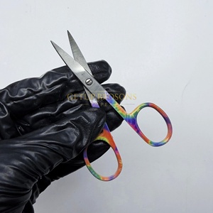 Tijeras Profesionales para Bebés con Diseño de Color en Papel Recubierto, Hoja Curva de Acero Inoxidable, Instrumentos de Belleza con Logotipo Personalizado - Product Image 4