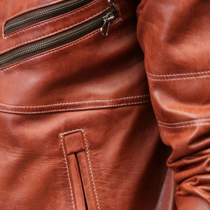 OEM Highest Quality Men's Motorcycle <b>Jackets</b> Newest Design 2024 Made of <b>Genuine</b> <b>Leather</b> <b>Jacket</b> for Men - Product Image 5