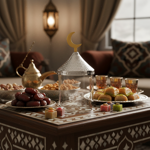 Lujo Premium martillado plata oro Ramadán Eid decoración regalo portátil cuadrado caramelo tarro reutilizable Durable Metal acrílico mejor - Product Image 6