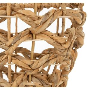 ตะกร้าเก็บผักตบชวาทำมือแบบมีที่จับเป็นมิตรกับสิ่งแวดล้อมทำจากวัสดุทำมือหัตถกรรมเวียดนาม - Product Image 3