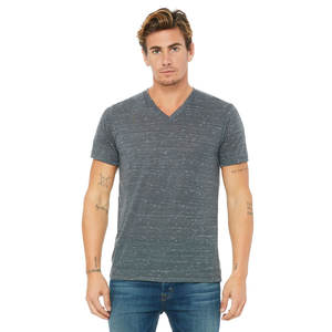 Nouveau T-shirt à manches courtes à col en V respirant léger d'été simple de couleur unie - Product Image 1