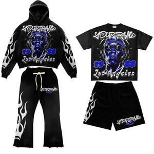 Ensemble de survêtement pour homme avec logo personnalisé, 100% coton molletonné, lavage à l'acide, respirant, écologique, séchage rapide, pour la salle de sport et le fitness en hiver - Product Image 3