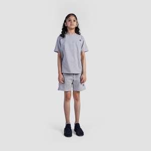 Shorts sportifs Co-Groove 100% coton avec décorations brodées, taille élastique, entrejambe de 5 pouces, disponible en gris, taille XS - Product Image 4