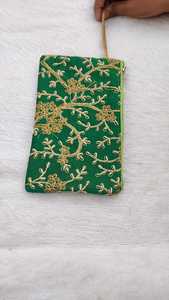 Personalized Hand Embroidered Flower Pouch Rose Linen Wallet Handmade Makeup <b>Bag</b> <b>Bridesmaid</b> Gift Diwali Gift Christmas Gift - Product Image 4