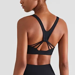 Ensemble de sport sans couture pour femmes, soutien-gorge de sport et leggings, vêtements de sport personnalisés, ensemble de leggings côtelés, vente en gros, 2026 - Product Image 6