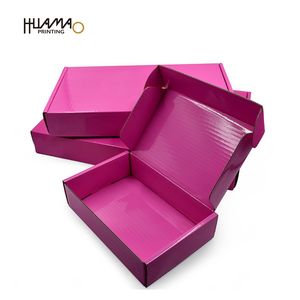 Boîte d'expédition en carton ondulé brillant, rouge, personnalisée, laminée et brillante, pour l'emballage de vêtements, de cadeaux, de cosmétiques et d'articles ménagers - Product Image 6