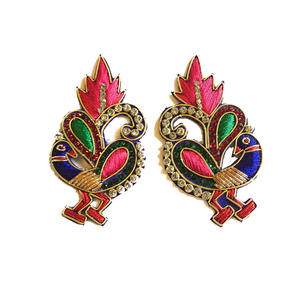 Patch de broderie en fil de métal indien de dessin animé fait à la main en laiton de haute qualité Badge à coudre Décoration en dentelle Taille personnalisable pour - Product Image 5