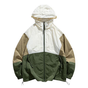 Wholesale Unisex Nylon Windbreaker <b>Jacket</b> Custom Lightweight Breathable <b>Plus</b> <b>Size</b> Zipper Closure Waterproof Elastic Cuffs Colour - Product Image 1